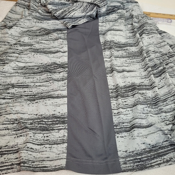 MSX By Michael Strahan Men's Heather Gray White Patterned Performance Shirt 3XLT - Picture 7 of 8